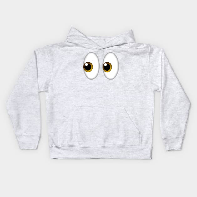 Side Eyes Emoji Kids Hoodie by williamcuccio